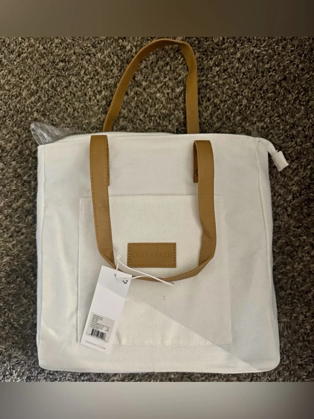 NWT Cozy Earth Twin Size Sheet Set Color Sage Reusable Tote